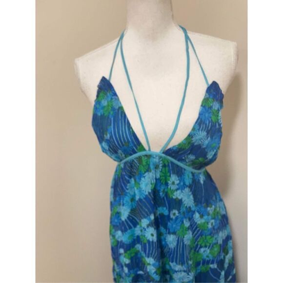 New Urban  Outfitters Tallulah Floral Halter Maxi Dress size M - Picture 7 of 9